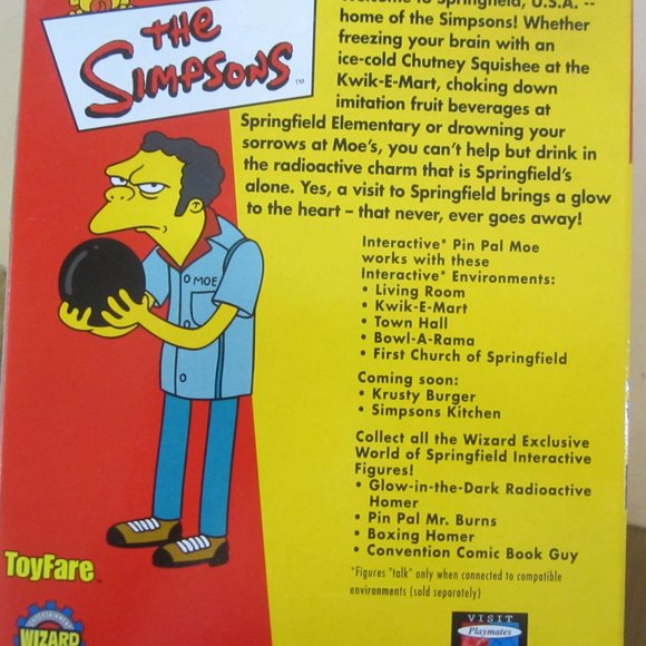 The Simpsons PIN PAL MOE Playmates / ToyFare Exclusive Figure - Picture 3 of 4